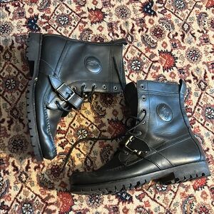 Polo Ralph Lauren Black Leather Men's Ranger Boots